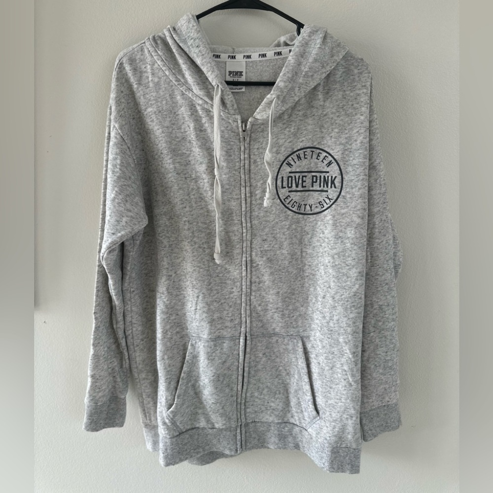 PINK Victoria’s Secret Oversized Full Zip Hoodie